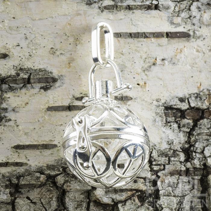 Pärlbur öppningsbar 24x27 mm, Silverfärg (st)