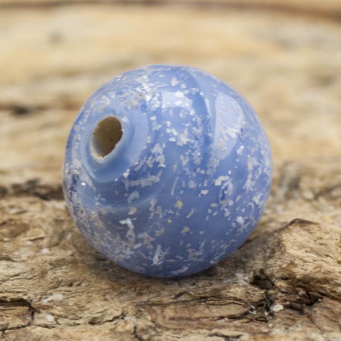 Glaspärla Lampwork 9x7 mm, Blå (5st)