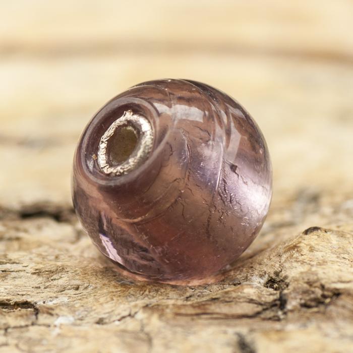Glaspärla Unik 9x7 mm, Lila (5st)