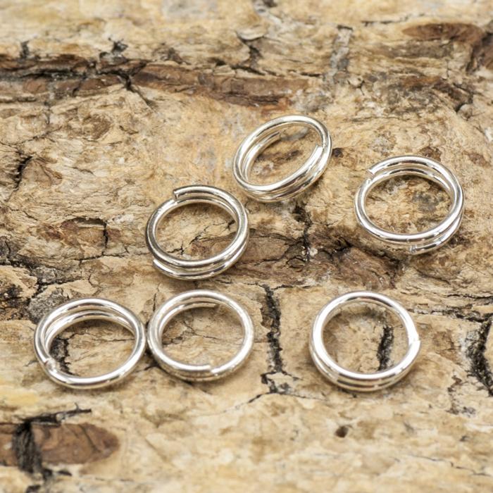 Splitring 5 mm, Silverfärg (50st)