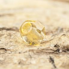 Glaspärla facetterad 4,5x5 mm, Ljus bärnsten (25st)