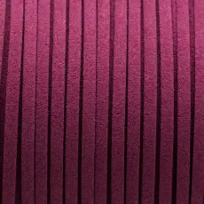 Band mockaimitation Eco 3x1,5 mm, Hallonr&ouml;d (meter)