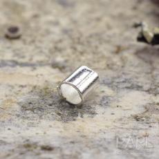 Klämpärla avlång 1,5 mm, Silverfärg (100st)