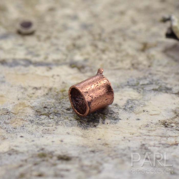 Klämpärla avlång 1,5 mm, Antikkoppar (100st)