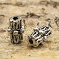 Mellandel Spira 9,5x7 mm, Antiksilver (4st)