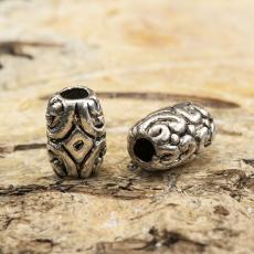 Mellandel Dekor 9x6 mm, Antiksilver (4st)