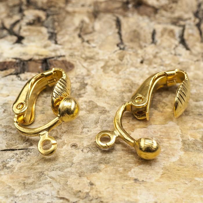 Öronclips Brisyr 14 mm, Guldfärg (6st)