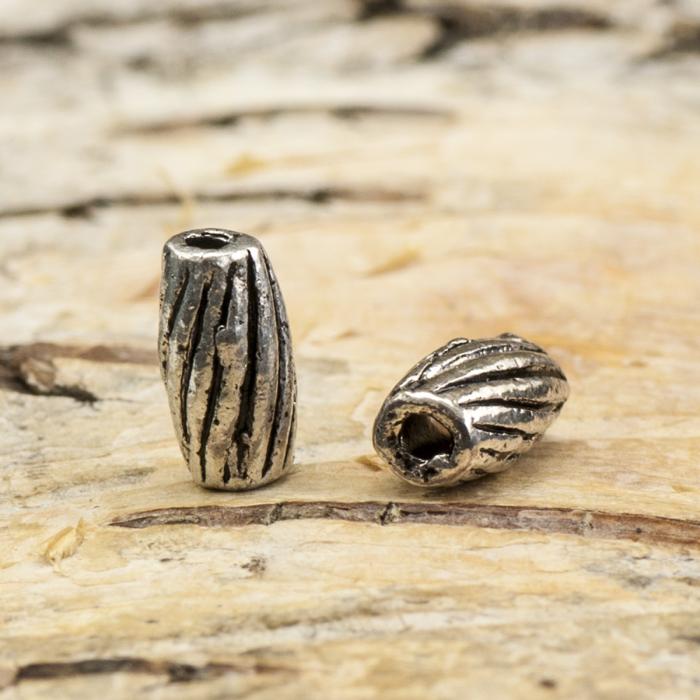 Mellandel Twist 7x4 mm, Antiksilver (10st)