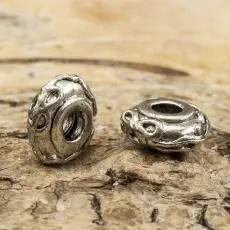 Mellandel Badring 9 mm, Antiksilver (10st)