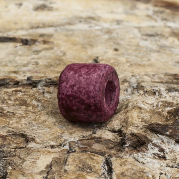Keramikpärla Pelare 6x5 mm, Vinröd (20st)
