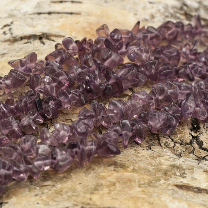 Syntetisk sten chip 5-10 mm, Lila (30st)