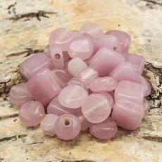 Glaspärlor mix, Rosa (50g)