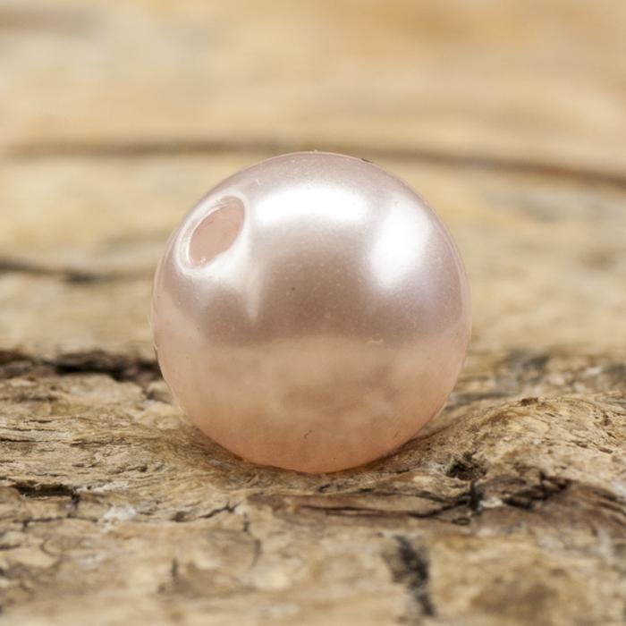 Rund Akrylpärla 8 mm, Ljusrosa (30st)