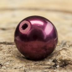 Vaxad glaspärla 8 mm, Bordeaux (20st)