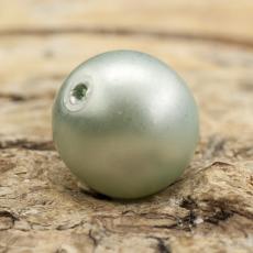 Vaxad glaspärla matt 8 mm, Silverblå (20st)