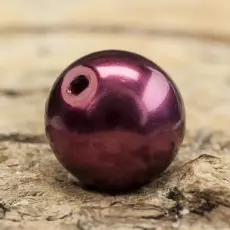 Vaxad glaspärla 8 mm, Bordeaux (20st)