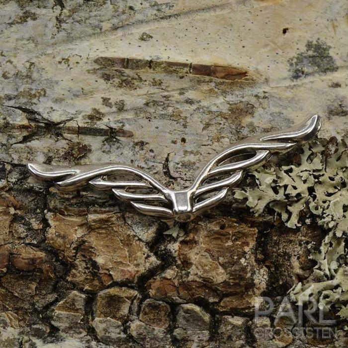 Mellandel Änglavingar 41x12 mm, Antiksilver (st)