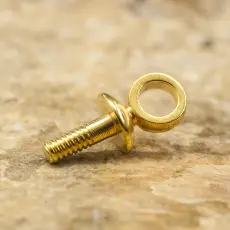 Pärl-/Berlockhållare med stift 3x7 mm, Guldfärg (10st)