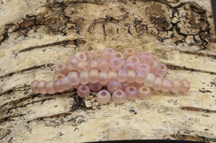 Seed Beads matt rainbow 5 mm, Rosa (20g)
