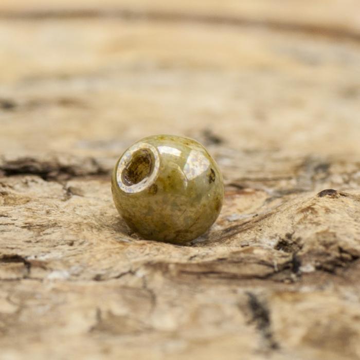 Melerad glaspärla rund 4 mm, Grön (60st)