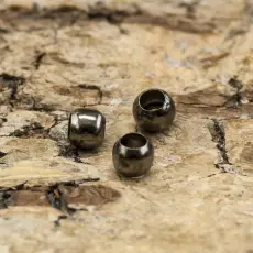 Klämpärla rund 3 mm, Hematitsvart (25st)