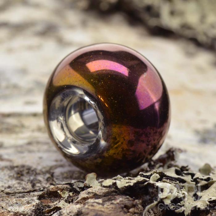 Slät ormlänkspärla 15x10 mm, Lila AB (st)