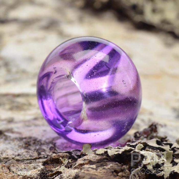 Slät ormlänkspärla 15x10 mm, Lila (st)