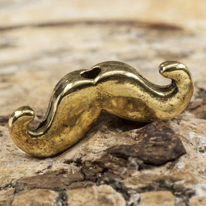 Mellandel Mustasch 5x16 mm, Guldfärg (10st)