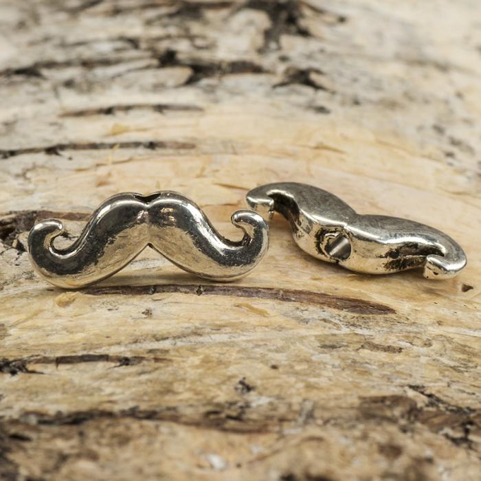 Mellandel Mustasch 5x16 mm, Silverfärg (10st)
