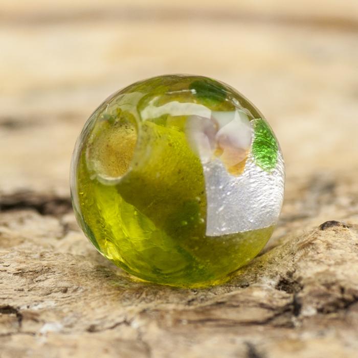 Glaspärla Lampwork 8 mm, Grön (5st)