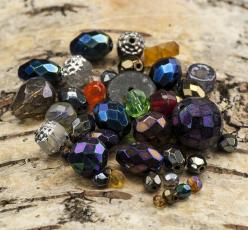 Glaspärlor facetterade, Färgmix AB (50g)