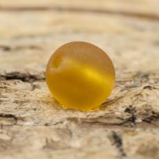 Frostad Glaspärla 6 mm, Bärnsten (40st)