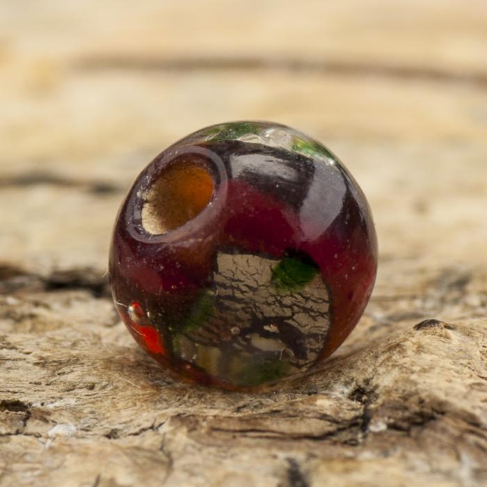 Glaspärla Lampwork 8 mm, Röd (5st)
