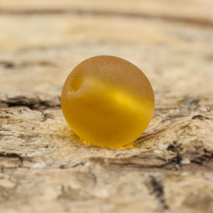Frostad Glaspärla 6 mm, Bärnsten (40st)