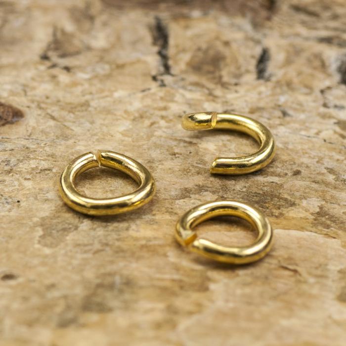 Ring öppningsbar 5 mm, Gulguldfärg (50st)