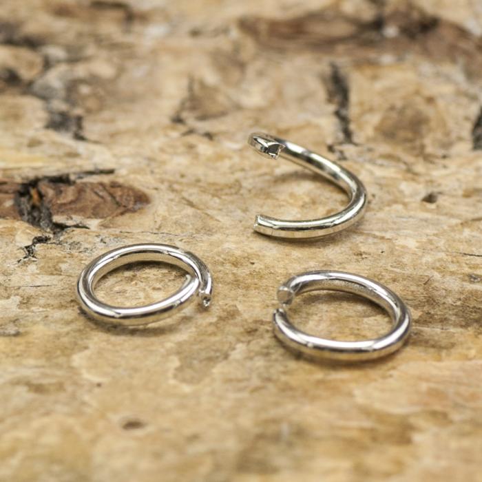 Ring öppningsbar 5 mm, Silverfärg (50st)