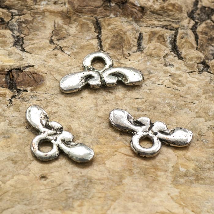 Del av stavlås/Berlock/DIY 6x11 mm, Antiksilver (10st)