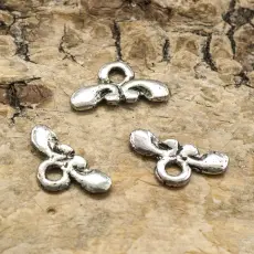 Del av stavlås/Berlock/DIY 6x11 mm, Antiksilver (10st)