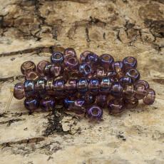 Seed Beads transparent rainbow 5 mm, Mörklila (20g)