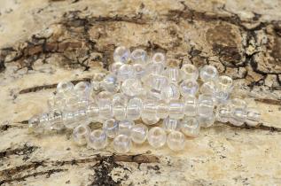 Seed Beads transparent rainbow 5 mm, Klar (20g)