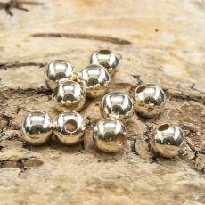 Metallp&auml;rla 6x7 mm, Ljusgul/Silver (15st)