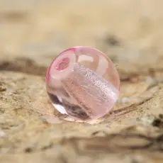 Glasp&auml;rla rund 4 mm, M&ouml;rkrosa (60st)