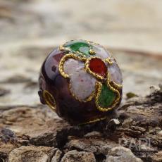 Cloisonnepärla 10 mm, Svart (st)