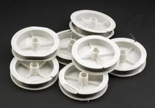 Plastöverdragen wire i Rostfritt stål "andra sortering" 0,45 mm (40m)