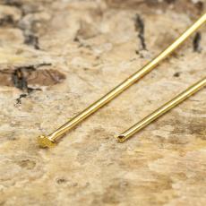 Hattnål i Rostfritt stål Guldpläterad 16K 30x0,7 mm (20st)