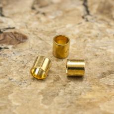 Klämpärla avlång 2 mm, Guldfärg (ca 25st)