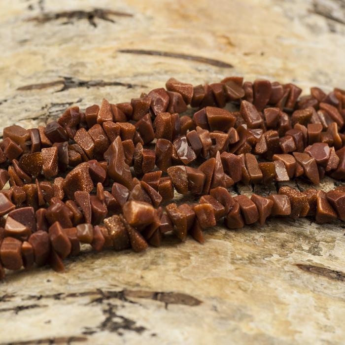 Guldsten Chip 2-5 mm, Rödbrun/Guld (4 gr)