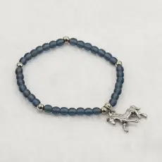 Armband Häst XS, Blå/Silverfärg (st)