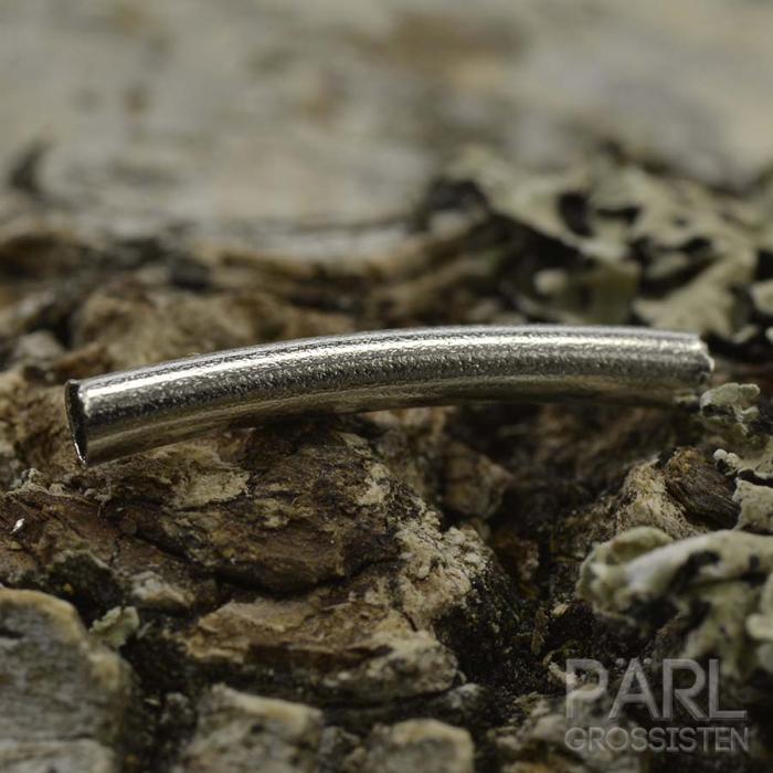 Mellandel Böjt rör 2x15 mm, Platinafärg (10st)