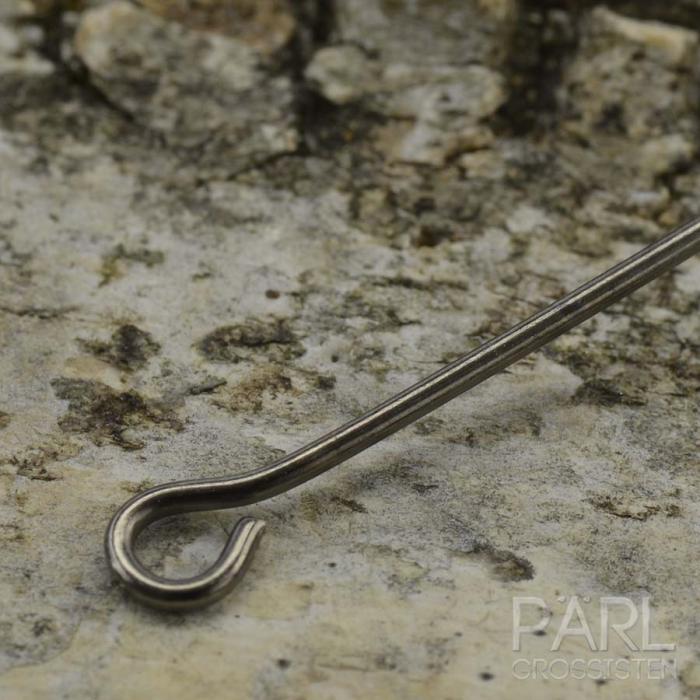 Hattnål med ring 50x0,7 mm, Svart (50st)